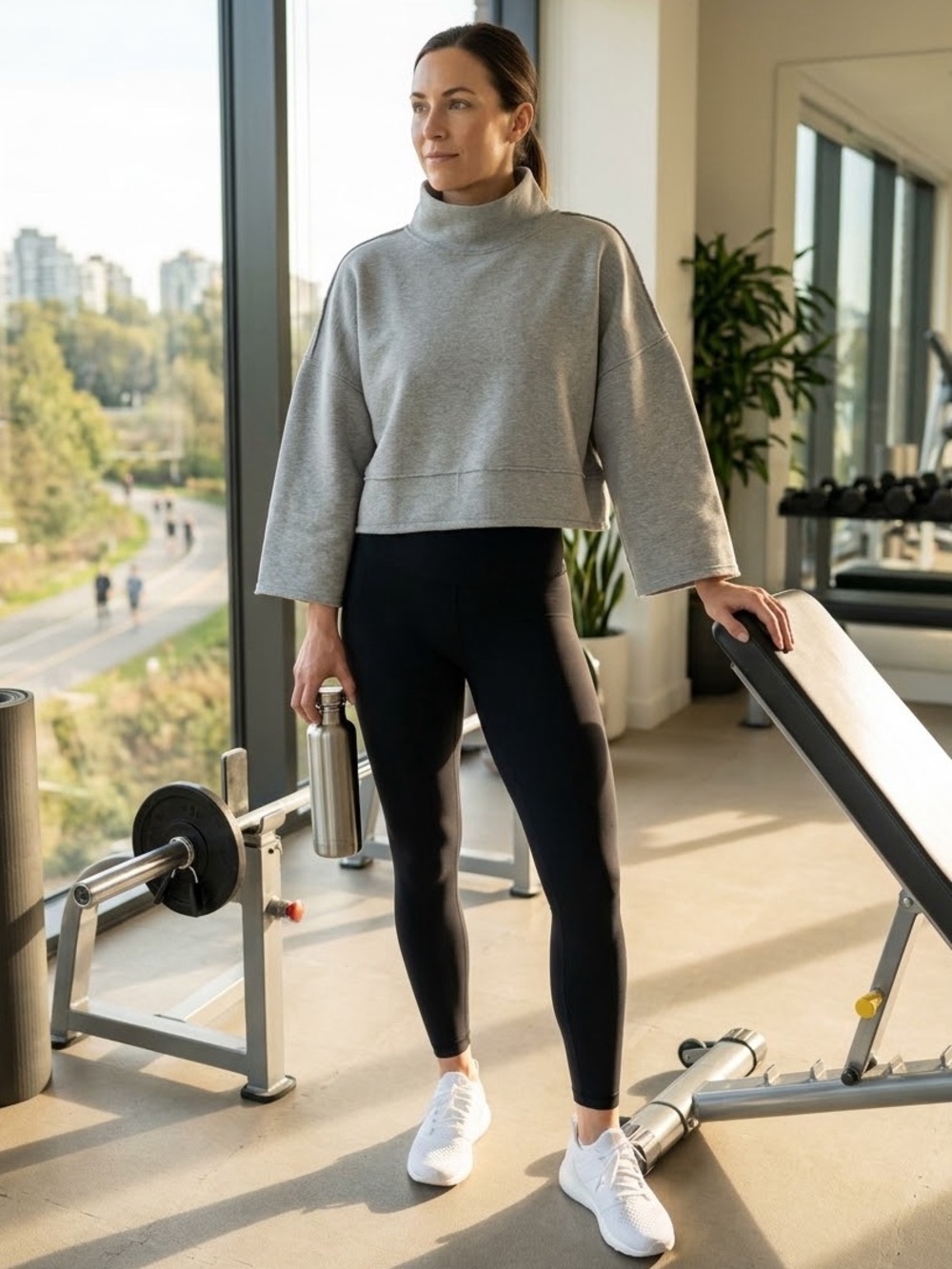 Sweaty Betty mock neck sweatshirt